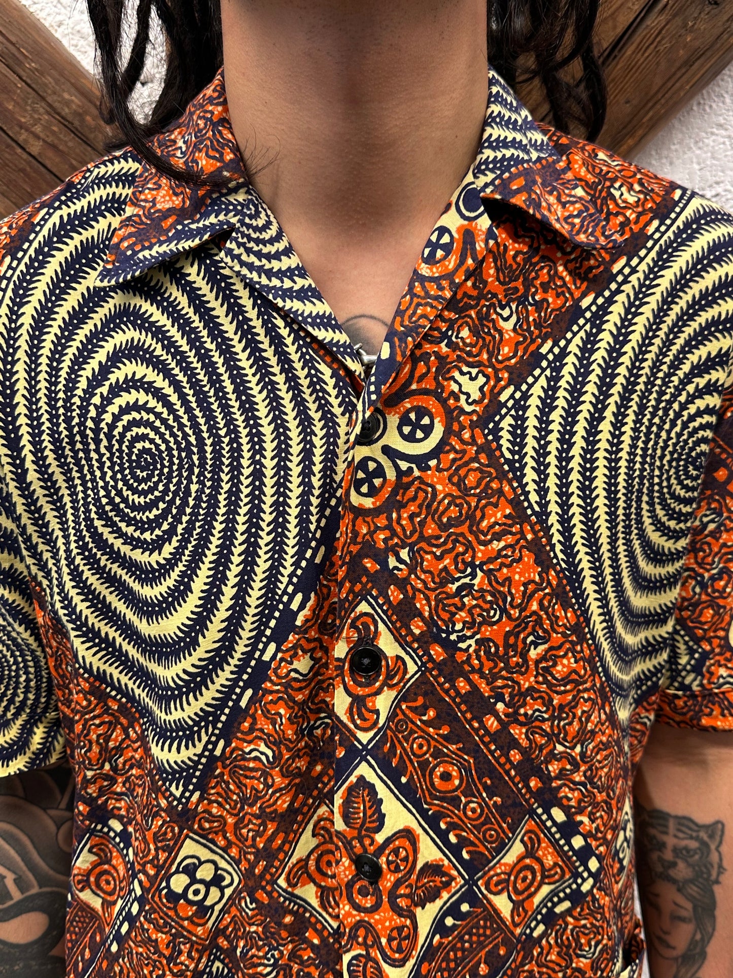 60's Leisure shirt 60年代 レジャー シャツ ヴィンテージ Toto Praha Vintage clothing store Antique shop Prague 古着屋 アンティークショップ プラハ ユーロ古着  ヨーロッパ古着 古着卸 