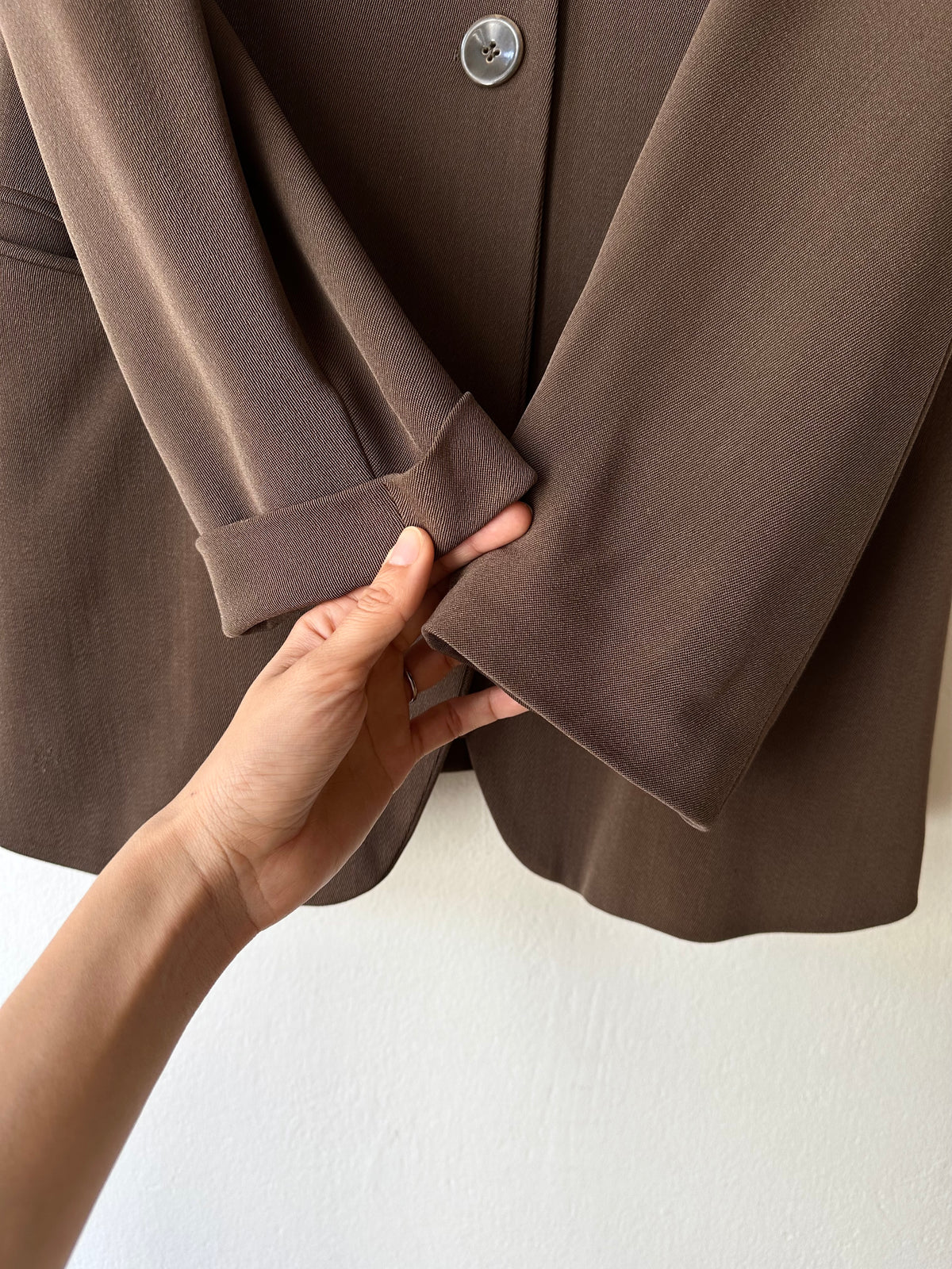 1980s JIL SANDER wool silk collarless jacket