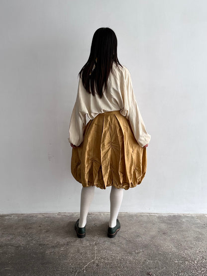 special balloon silk skirt