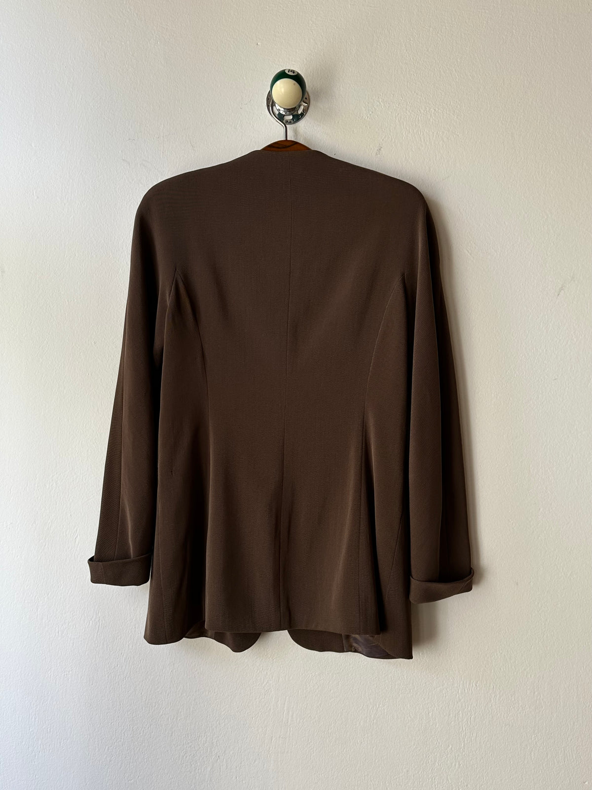 1980s JIL SANDER wool silk collarless jacket