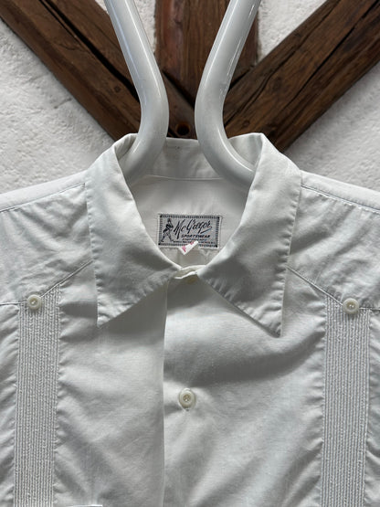 60s Mexican Guayabera Shirt 60年代 キューバシャツ Cuba shirt ヴィンテージ 白シャツ White shirt Toto Praha Vintage clothing store Antique shop Prague 古着屋 アンティークショップ プラハ ユーロ古着  ヨーロッパ古着 古着卸 