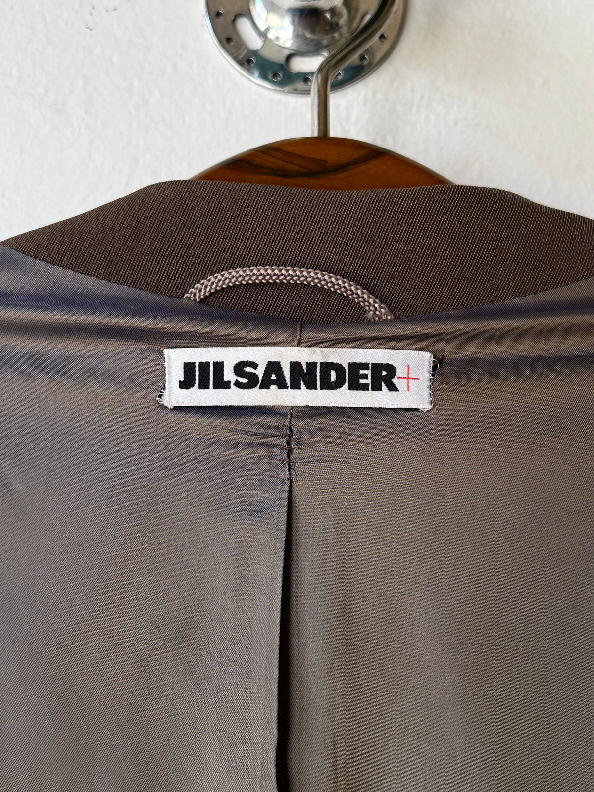 1980s JIL SANDER wool silk collarless jacket