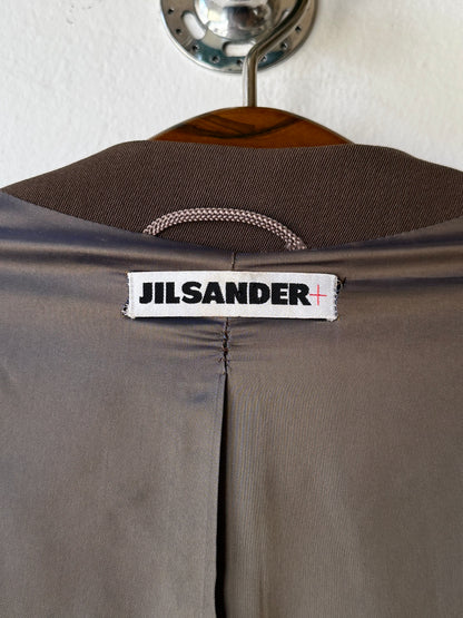 1980s JIL SANDER wool silk collarless jacket