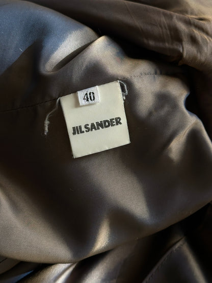 1980s JIL SANDER wool silk collarless jacket
