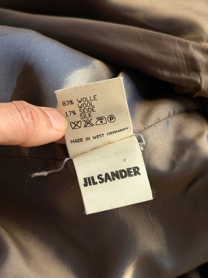 1980s JIL SANDER wool silk collarless jacket