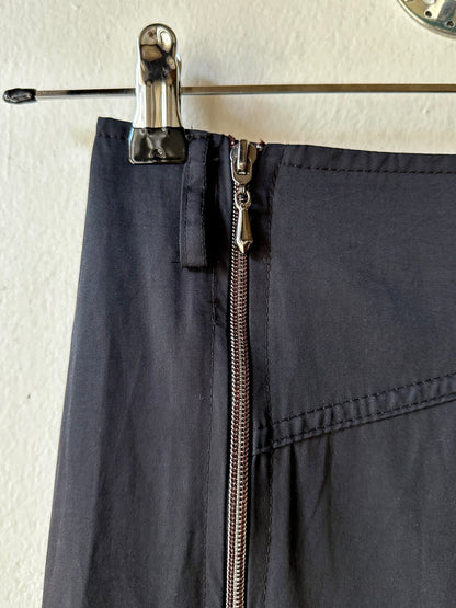 French cotton nylon double zip skirt W27-28