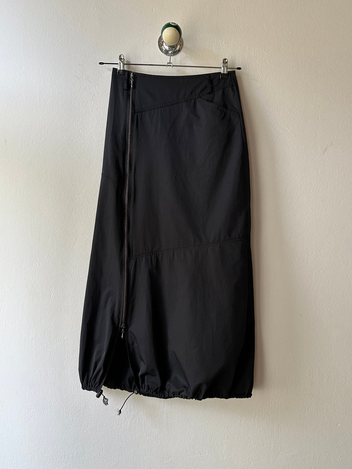 French cotton nylon double zip skirt W27-28