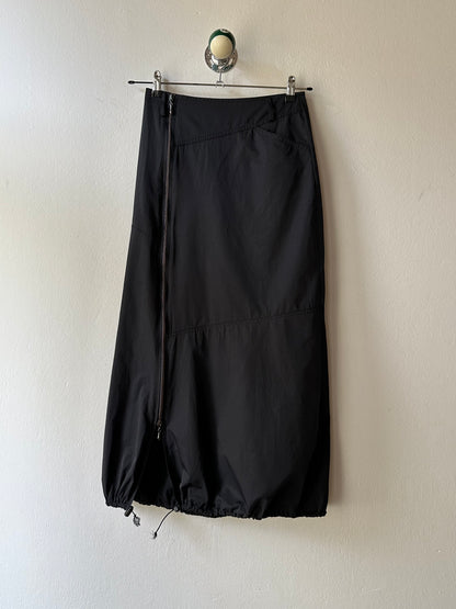 French cotton nylon double zip skirt W27-28