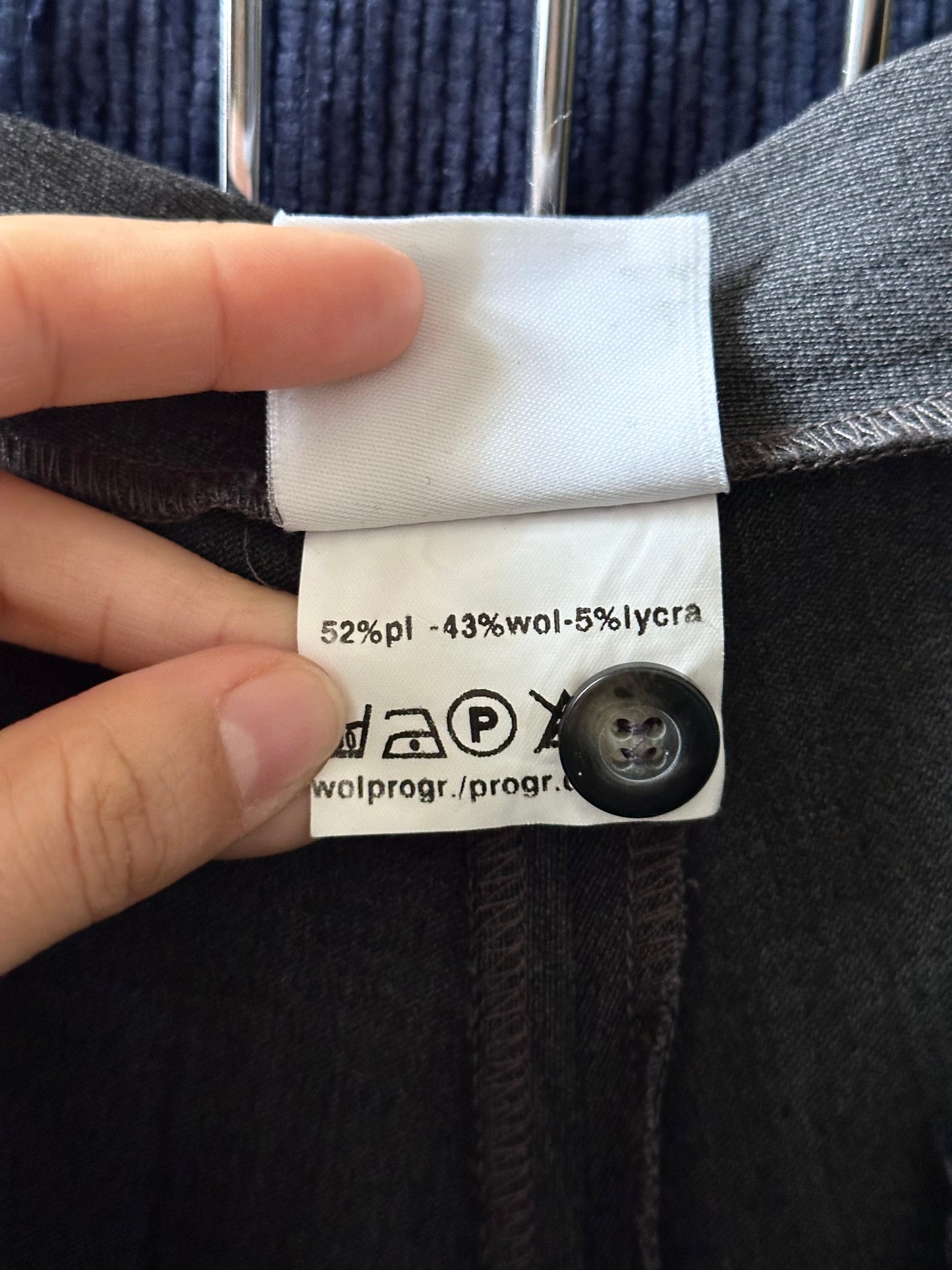 wool poly gray trouser