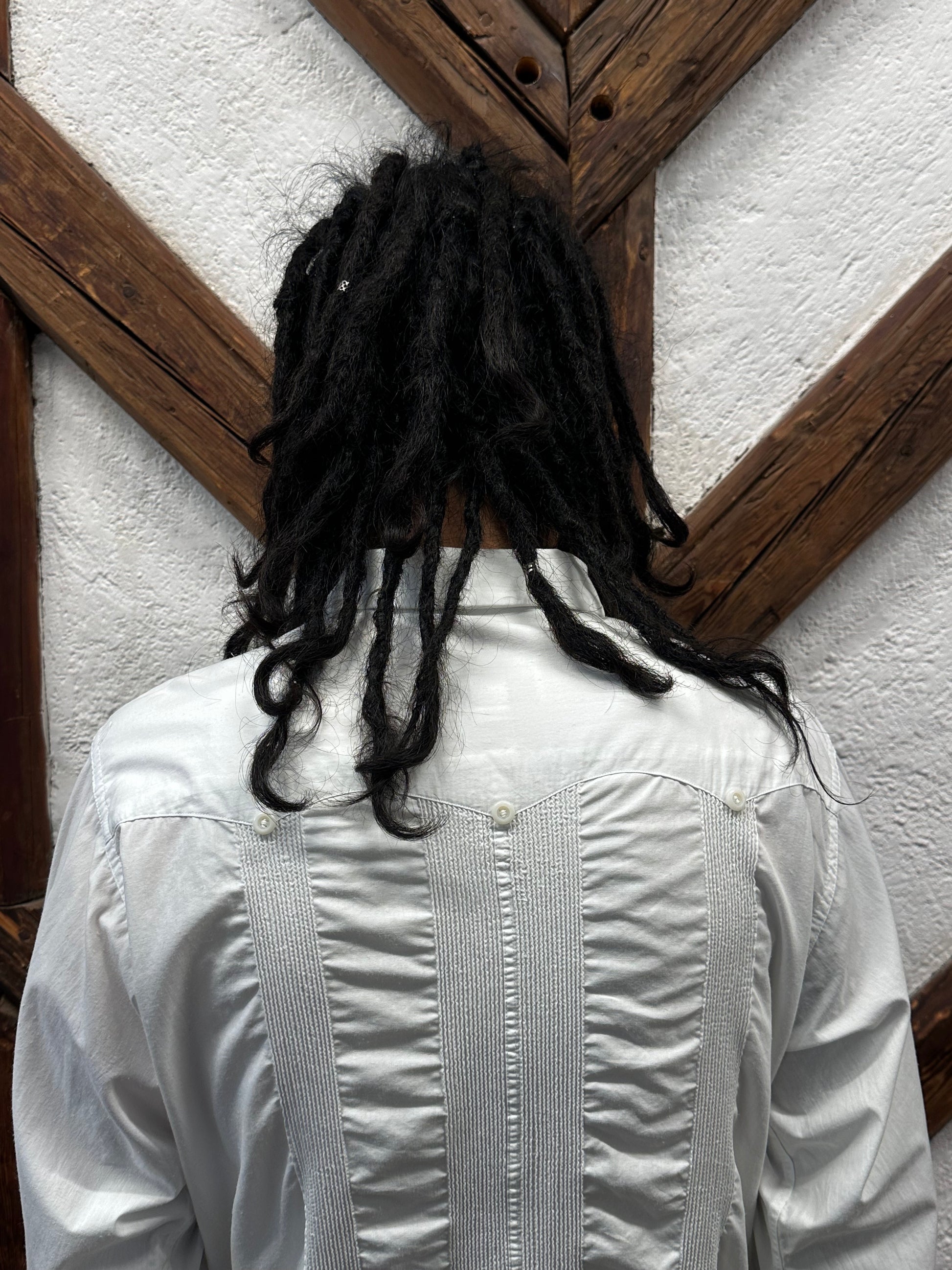 60s Mexican Guayabera Shirt 60年代 キューバシャツ Cuba shirt ヴィンテージ 白シャツ White shirt Toto Praha Vintage clothing store Antique shop Prague 古着屋 アンティークショップ プラハ ユーロ古着  ヨーロッパ古着 古着卸 