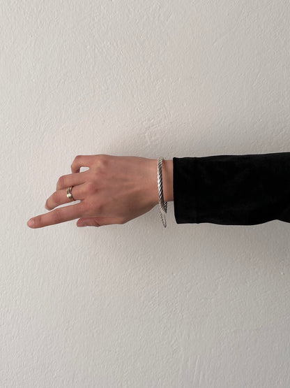 sterling silver torsion bangle