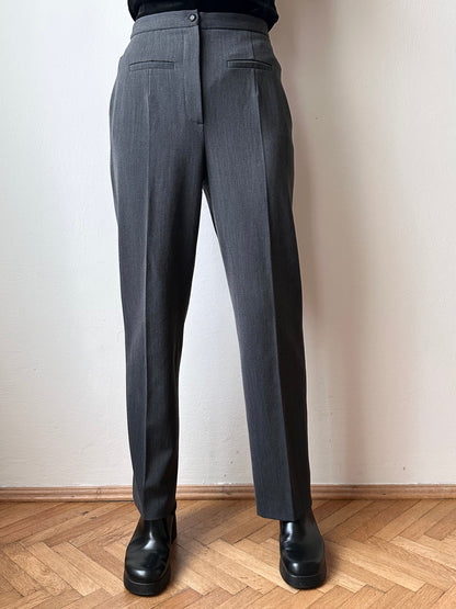 wool poly gray trouser
