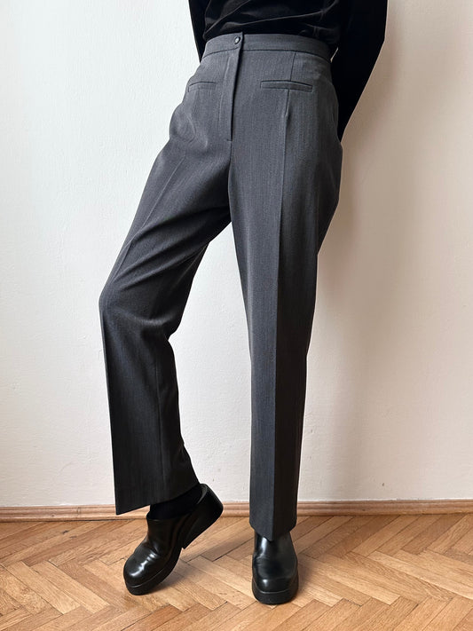 wool poly gray trouser