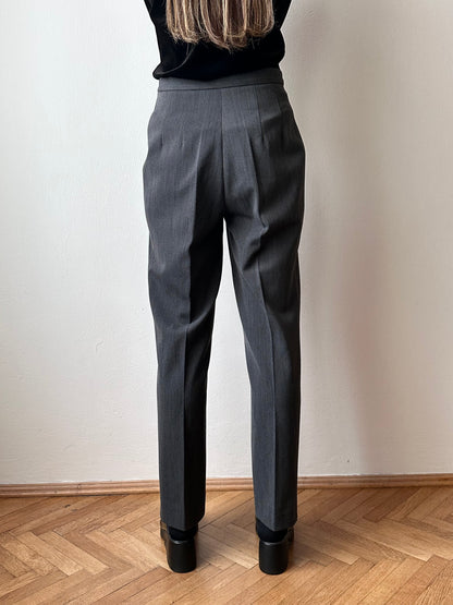 wool poly gray trouser