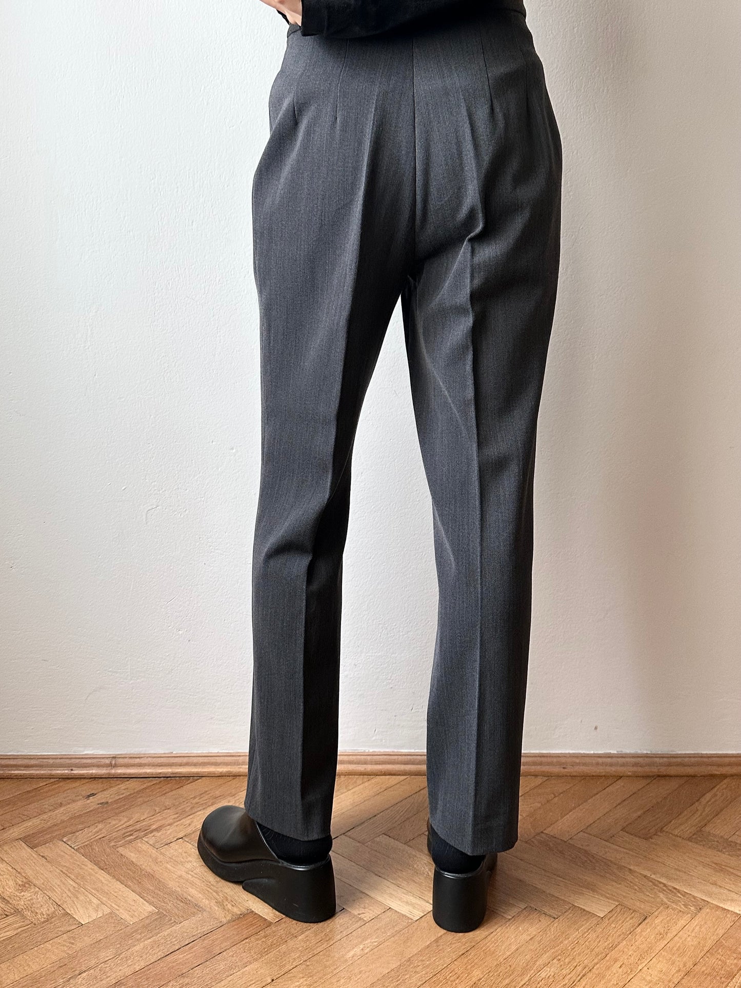 wool poly gray trouser