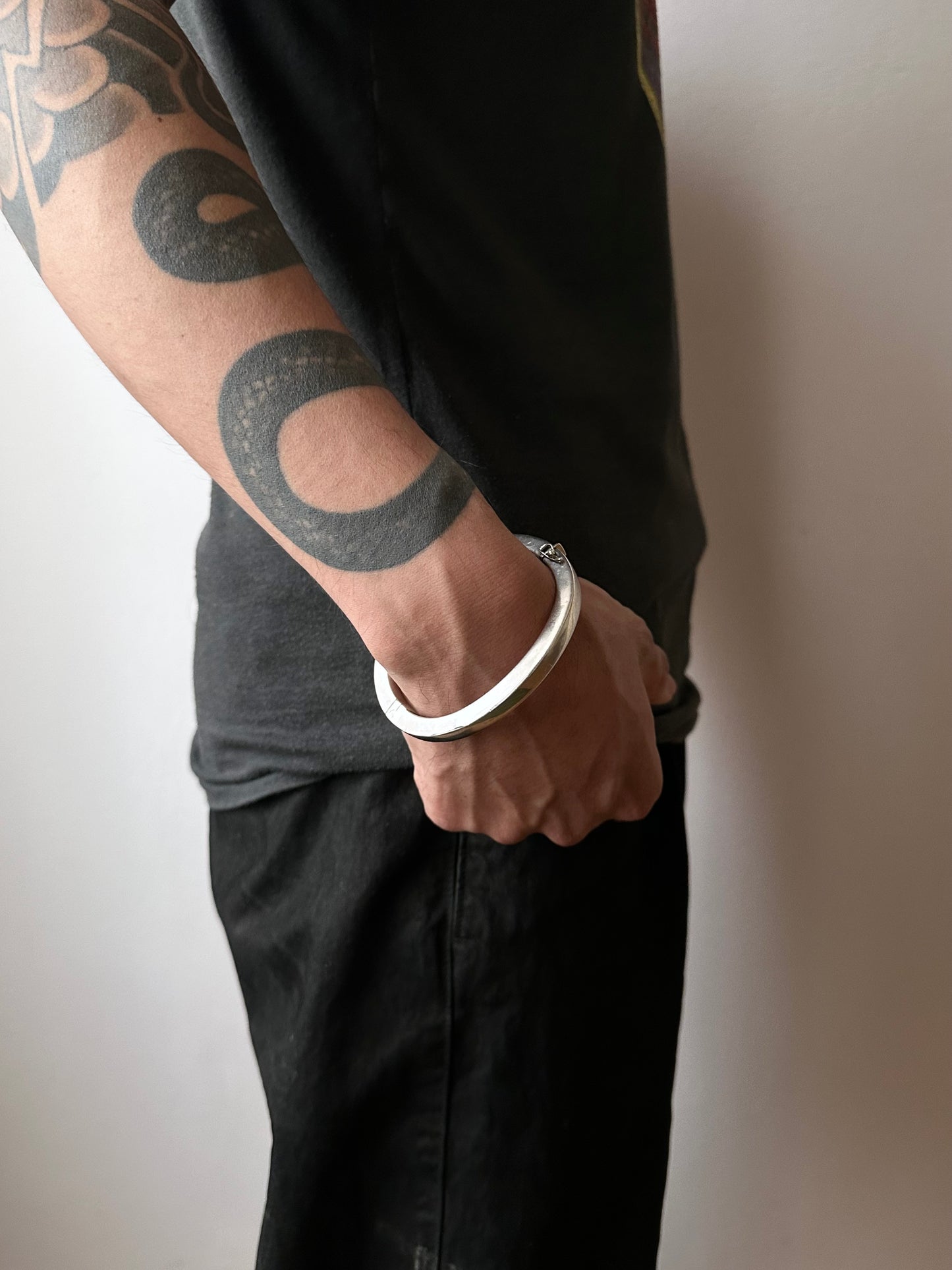 925 square pipe bangle