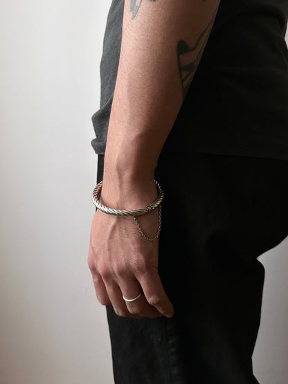 sterling silver torsion bangle