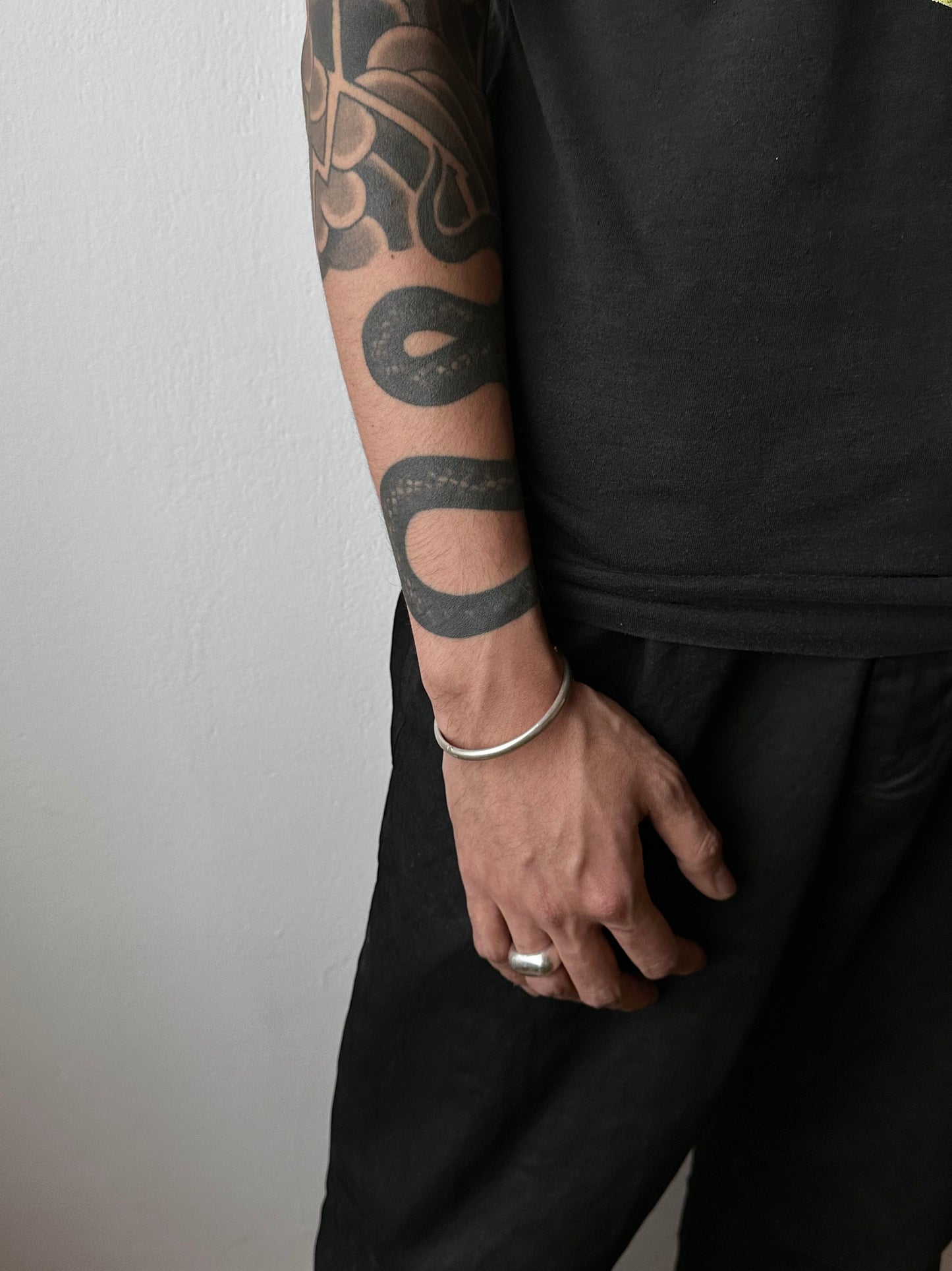 silver 950 hinged bangle