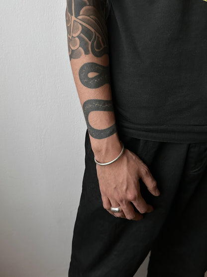 silver 950 hinged bangle