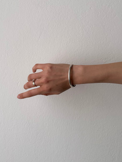 silver 950 hinged bangle