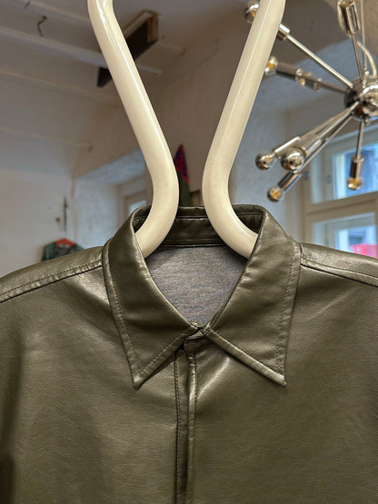 Leather pullover smock レザー スモック プルオーバー Toto Vintage store Vintage clothing Praha Prague プラハ 古着屋 古着 ユーロ古着 ヨーロッパ古着 古着卸 フランス買い付け