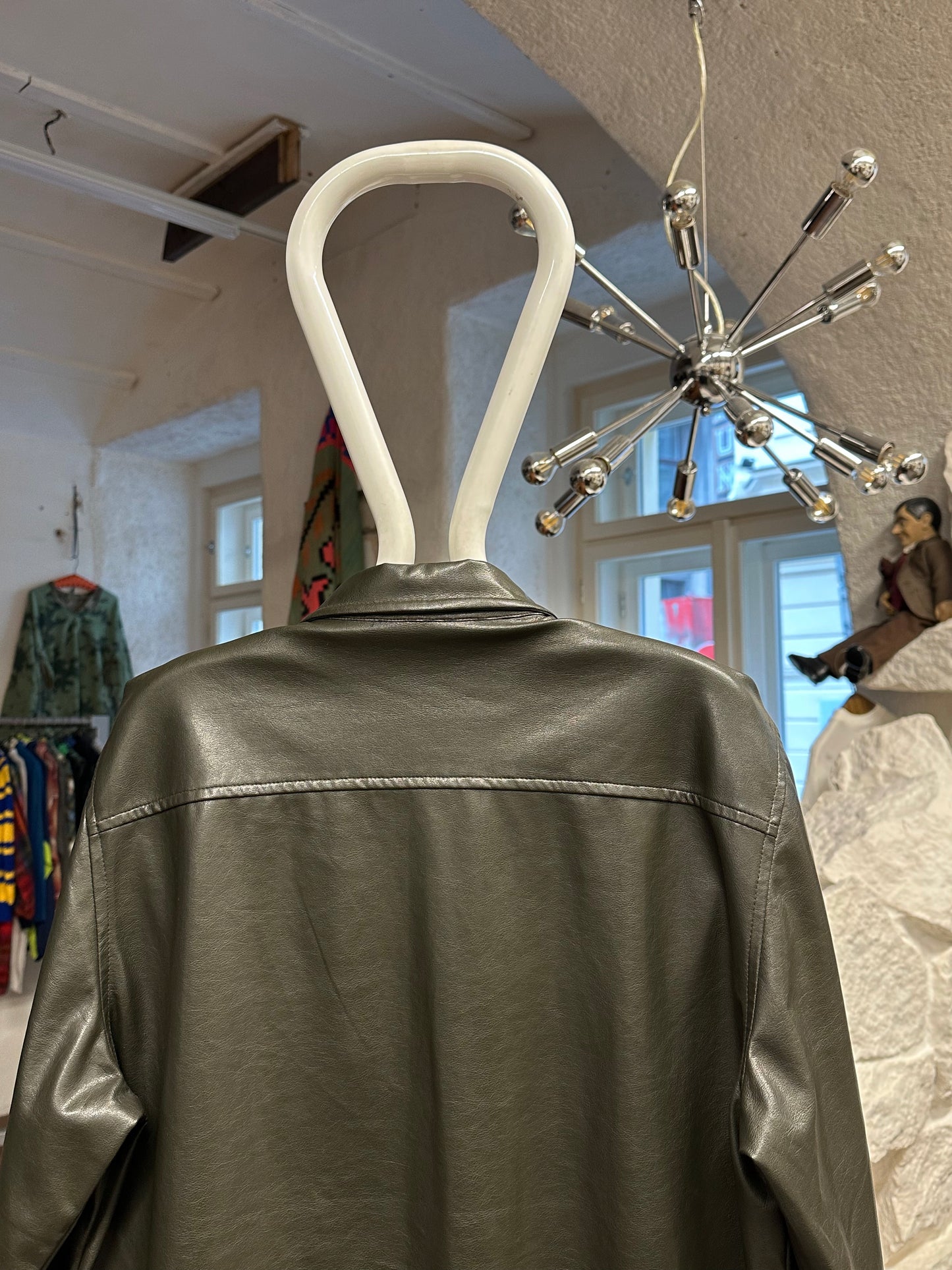 Leather pullover smock レザー スモック プルオーバー Toto Vintage store Vintage clothing Praha Prague プラハ 古着屋 古着 ユーロ古着 ヨーロッパ古着 古着卸 フランス買い付け