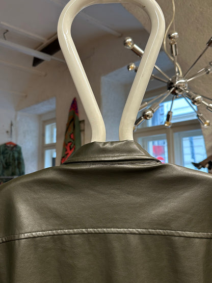 Leather pullover smock レザー スモック プルオーバー Toto Vintage store Vintage clothing Praha Prague プラハ 古着屋 古着 ユーロ古着 ヨーロッパ古着 古着卸 フランス買い付け