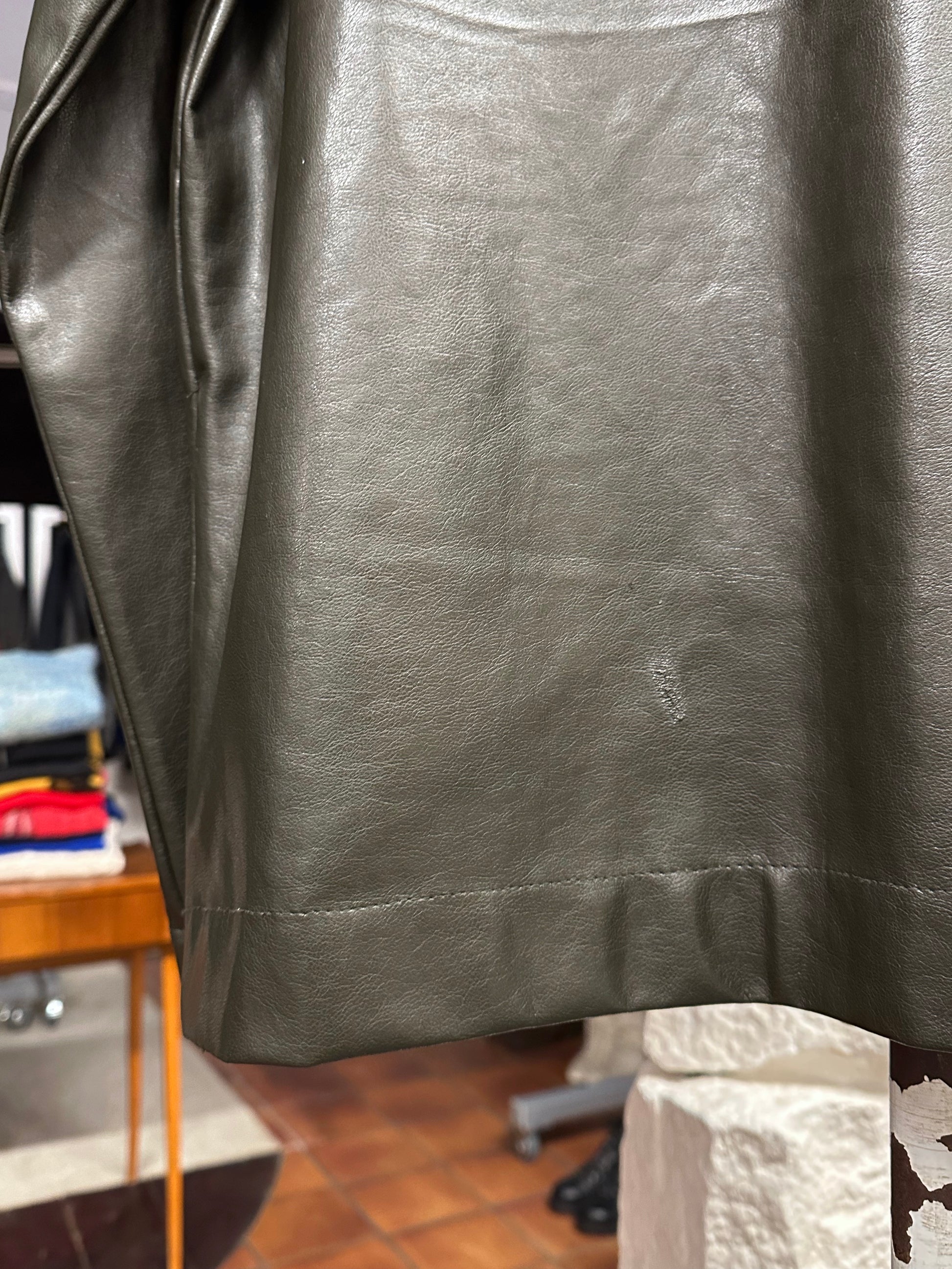 Leather pullover smock レザー スモック プルオーバー Toto Vintage store Vintage clothing Praha Prague プラハ 古着屋 古着 ユーロ古着 ヨーロッパ古着 古着卸 フランス買い付け