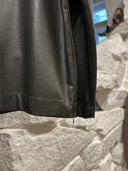 Leather pullover smock レザー スモック プルオーバー Toto Vintage store Vintage clothing Praha Prague プラハ 古着屋 古着 ユーロ古着 ヨーロッパ古着 古着卸 フランス買い付け