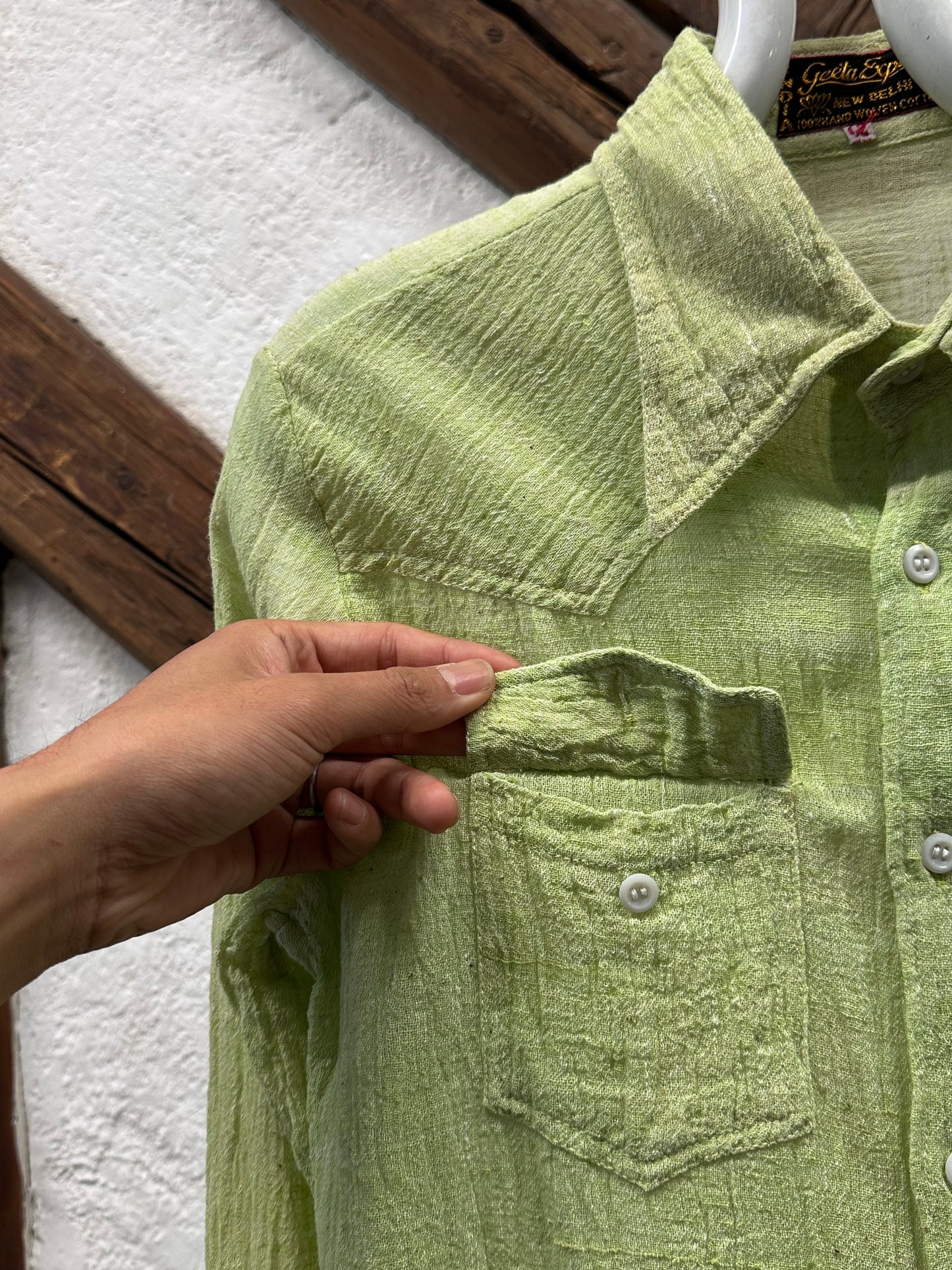 70's 70年代 Shirt Toto Praha Vintage clothing store Antique shop Prague 古着屋 アンティークショップ プラハ ユーロ古着  ヨーロッパ古着 古着卸 