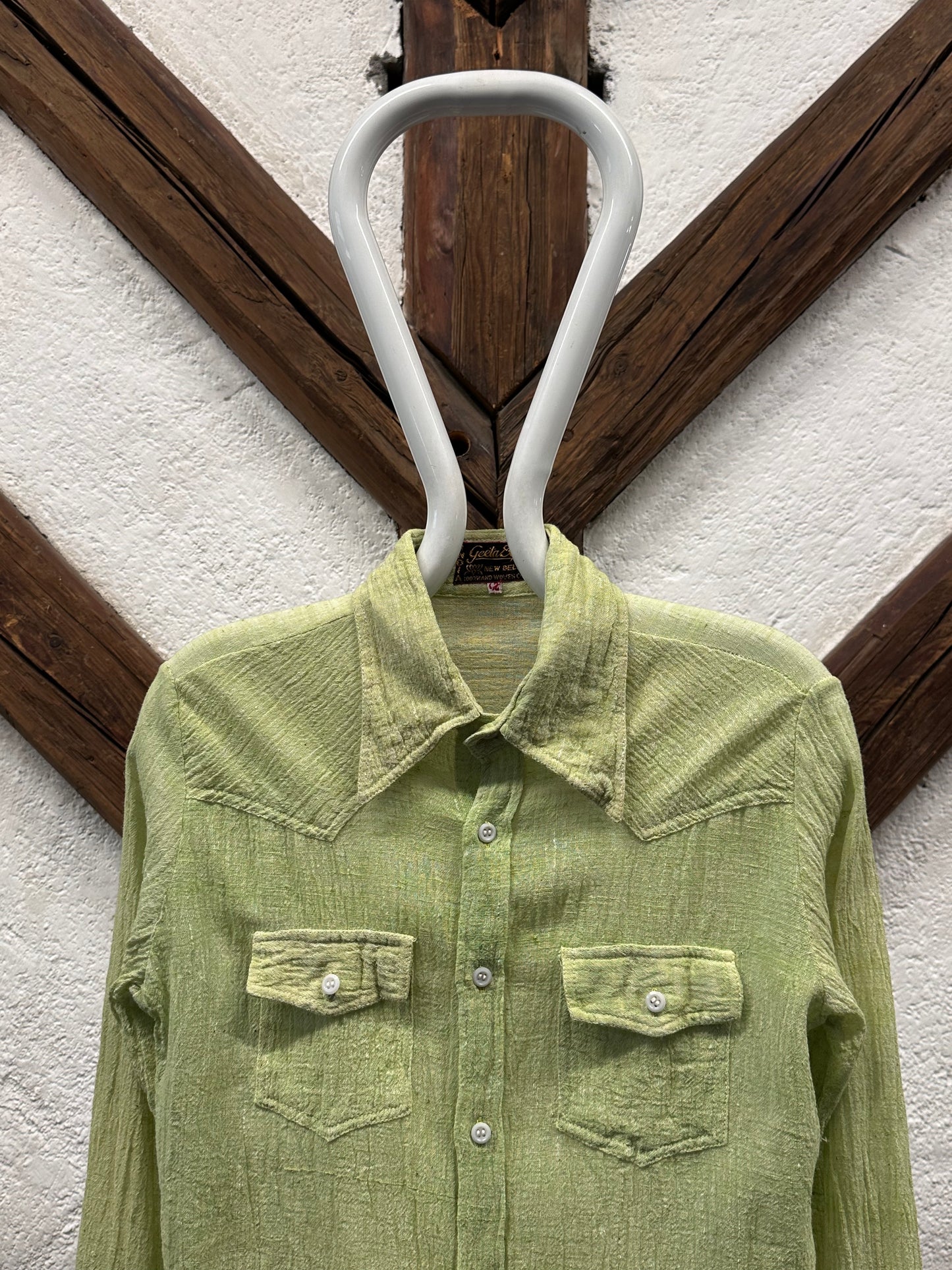 70's 70年代 Shirt Toto Praha Vintage clothing store Antique shop Prague 古着屋 アンティークショップ プラハ ユーロ古着  ヨーロッパ古着 古着卸 