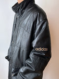 90s Adidas Olympic centennial collection Leather coat