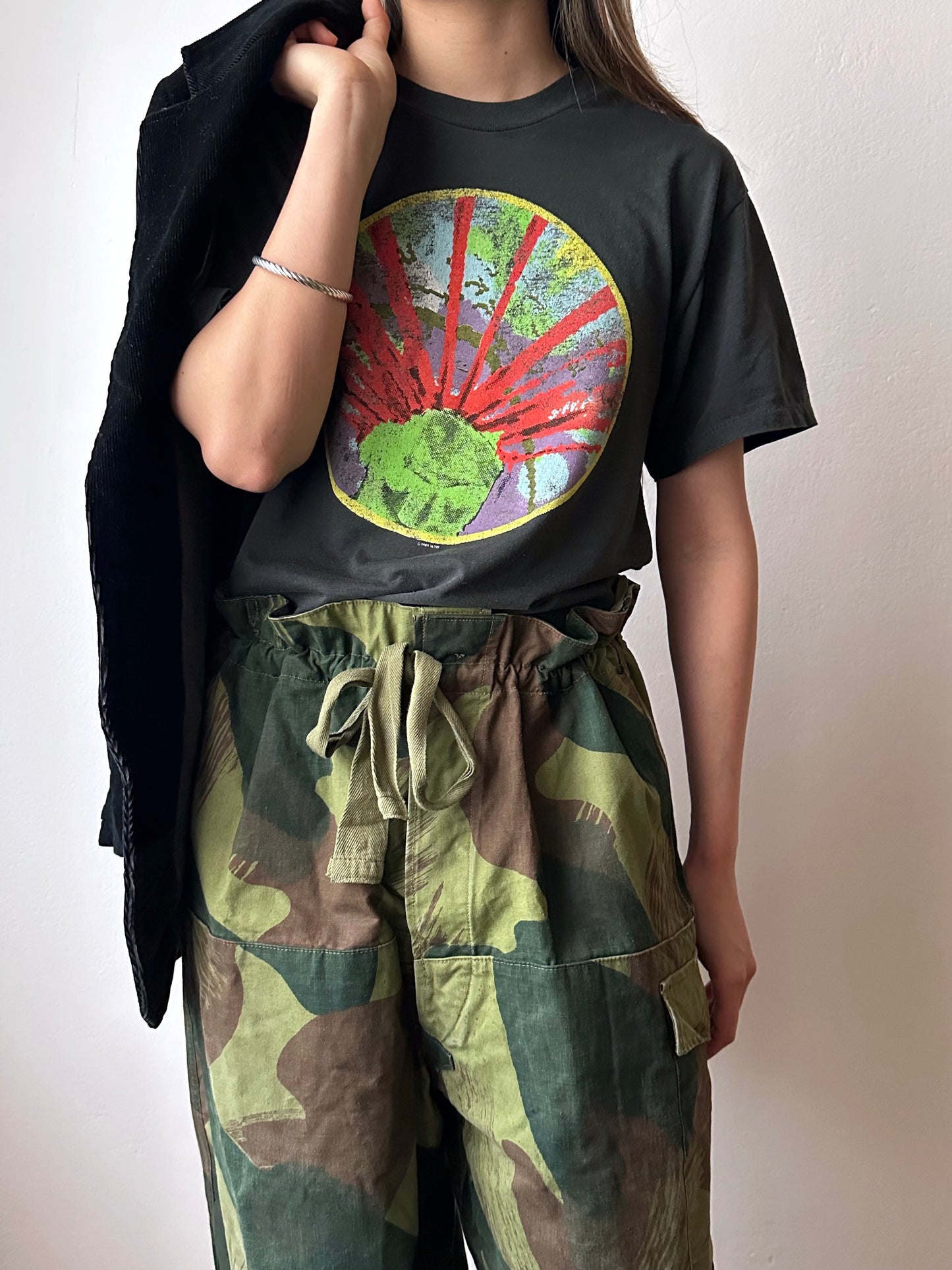 1950s French black corduroy tailored jacket