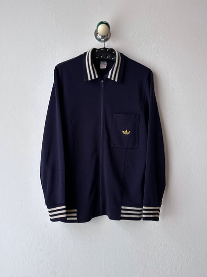 1970's Adidas Schwahn jacket 70年代 アディダス Navy 紺色 Made in West germany 西ドイツ製 Toto Praha Vintage clothing store Antique shop Prague 古着屋 アンティークショップ プラハ ユーロ古着  ヨーロッパ古着 古着卸 showroom ショールーム 予約制