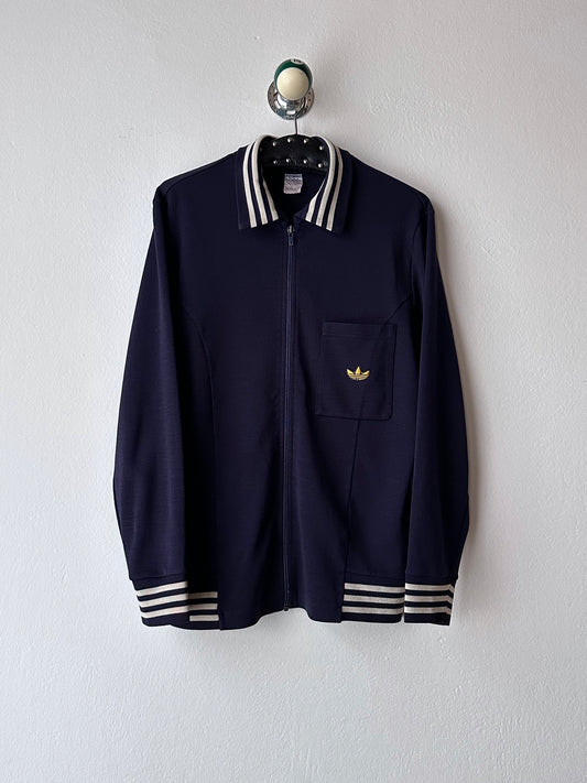 1970's Adidas Schwahn jacket 70年代 アディダス Navy 紺色 Made in West germany 西ドイツ製 Toto Praha Vintage clothing store Antique shop Prague 古着屋 アンティークショップ プラハ ユーロ古着  ヨーロッパ古着 古着卸 showroom ショールーム 予約制