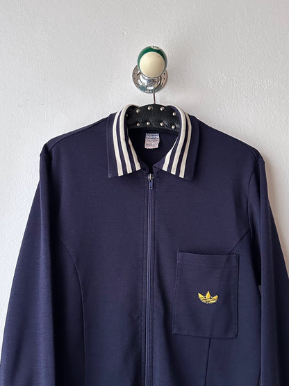 1970's Adidas Schwahn jacket 70年代 アディダス Navy 紺色 Made in West germany 西ドイツ製 Toto Praha Vintage clothing store Antique shop Prague 古着屋 アンティークショップ プラハ ユーロ古着  ヨーロッパ古着 古着卸 showroom ショールーム 予約制