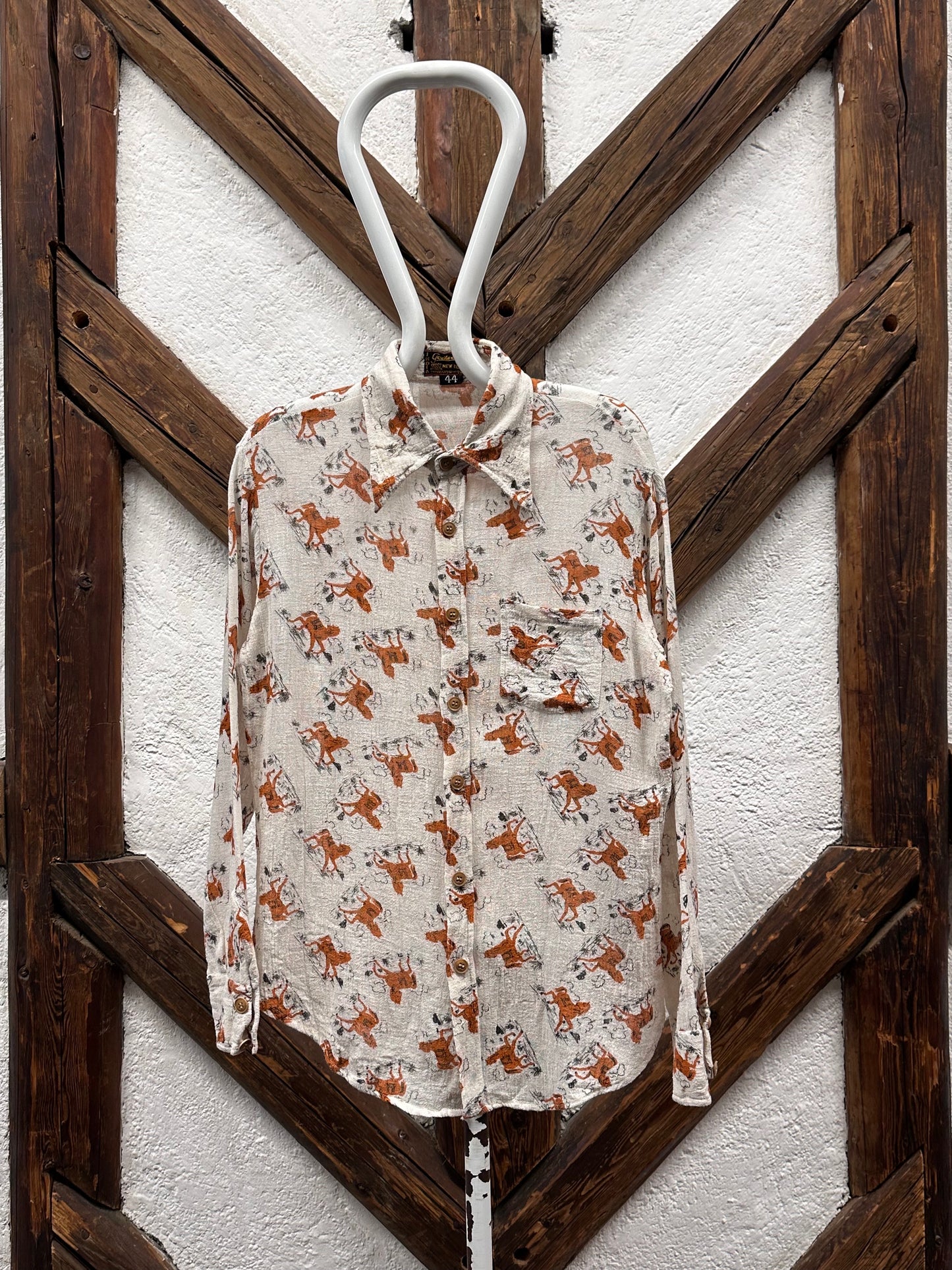 70's 70年代 Shirt Toto Praha Vintage clothing store Antique shop Prague 古着屋 アンティークショップ プラハ ユーロ古着  ヨーロッパ古着 古着卸 