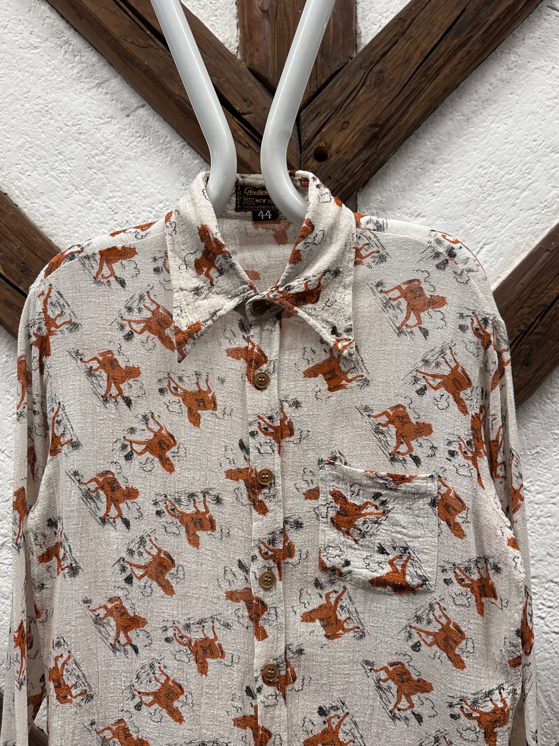 70's 70年代 Shirt Toto Praha Vintage clothing store Antique shop Prague 古着屋 アンティークショップ プラハ ユーロ古着  ヨーロッパ古着 古着卸 