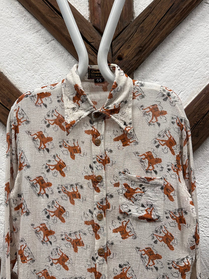 70's 70年代 Shirt Toto Praha Vintage clothing store Antique shop Prague 古着屋 アンティークショップ プラハ ユーロ古着  ヨーロッパ古着 古着卸 