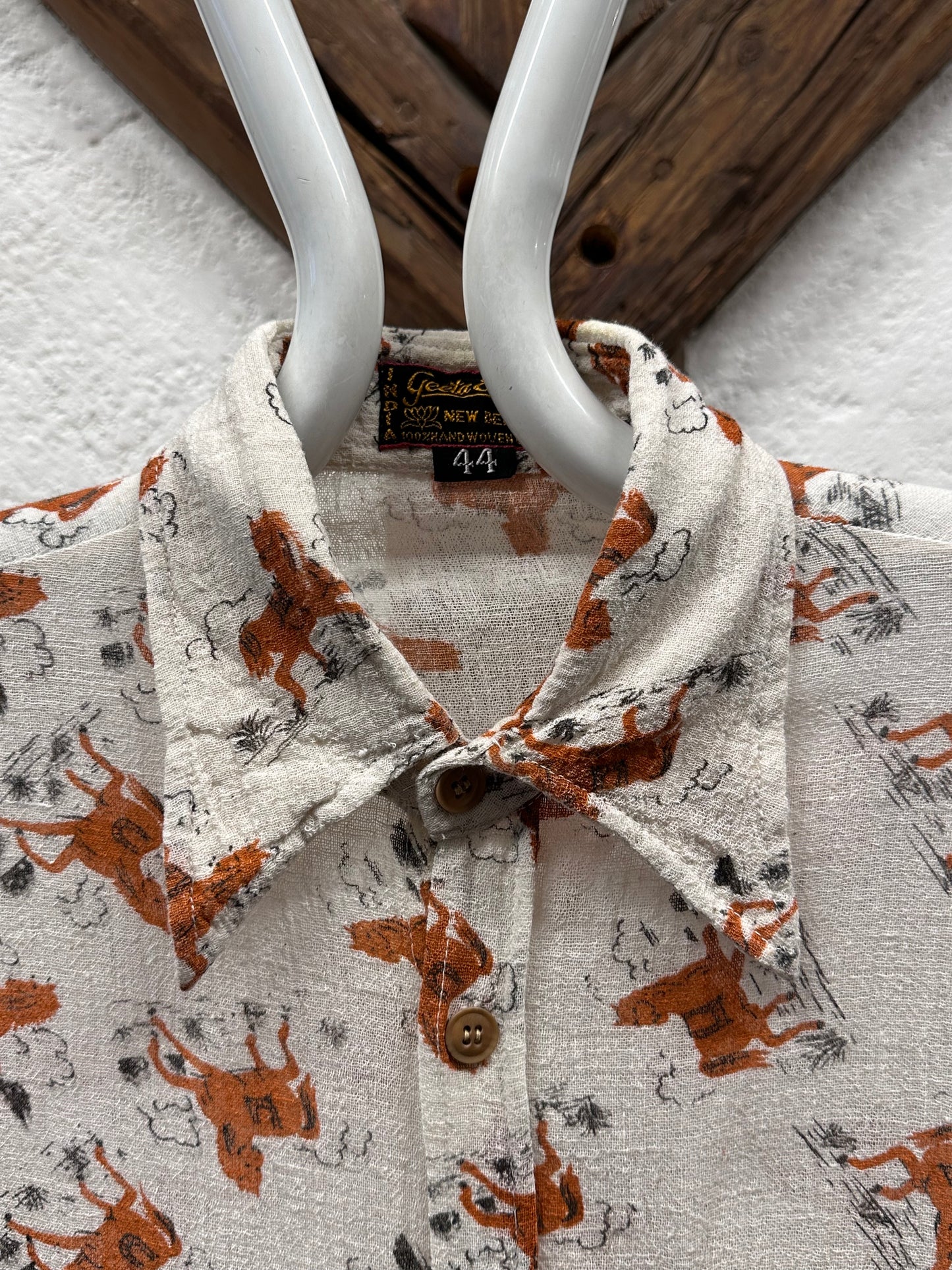 70's 70年代 Shirt Toto Praha Vintage clothing store Antique shop Prague 古着屋 アンティークショップ プラハ ユーロ古着  ヨーロッパ古着 古着卸 