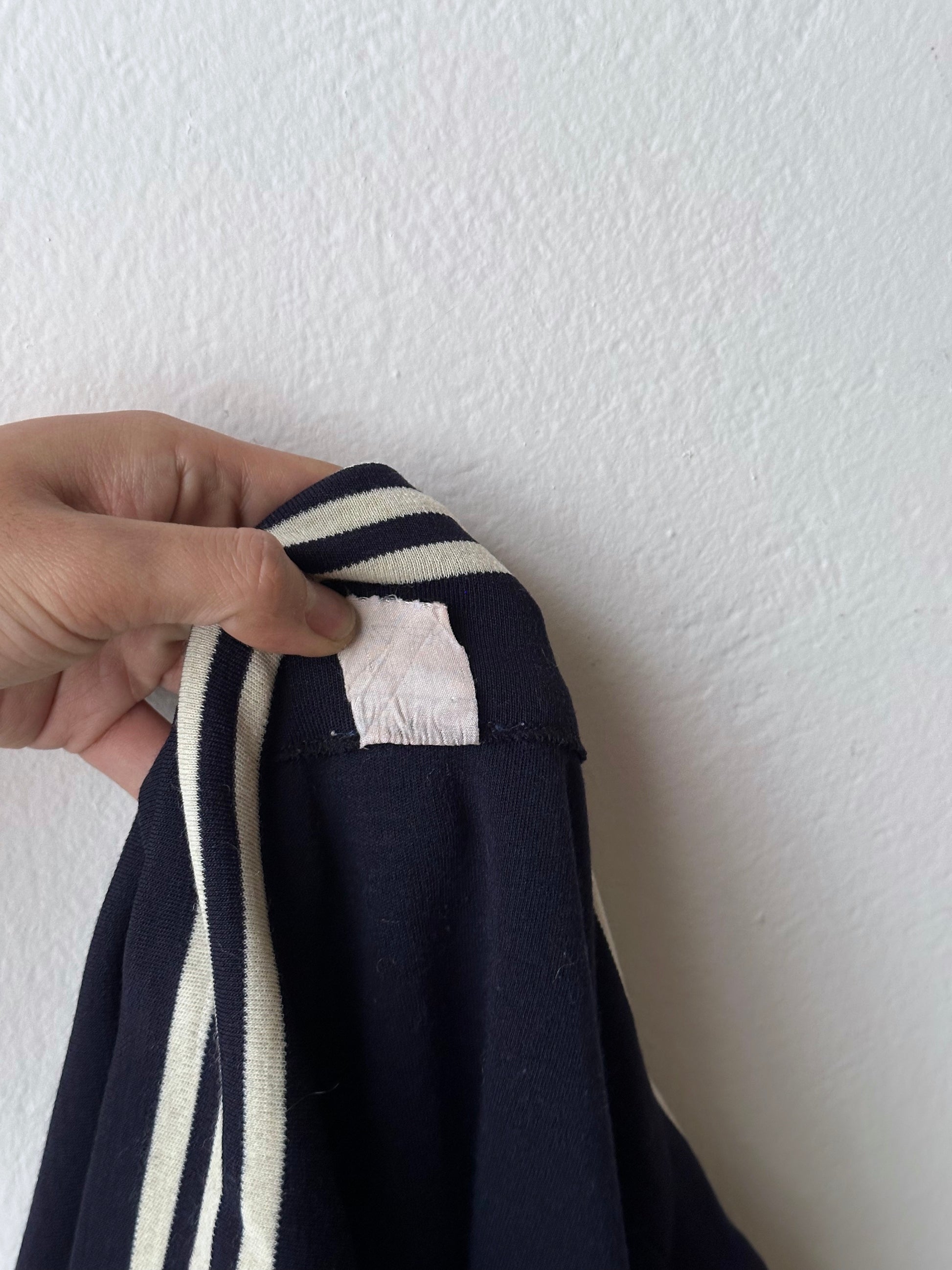 1970's Adidas Schwahn jacket 70年代 アディダス Navy 紺色 Made in West germany 西ドイツ製 Toto Praha Vintage clothing store Antique shop Prague 古着屋 アンティークショップ プラハ ユーロ古着  ヨーロッパ古着 古着卸 showroom ショールーム 予約制