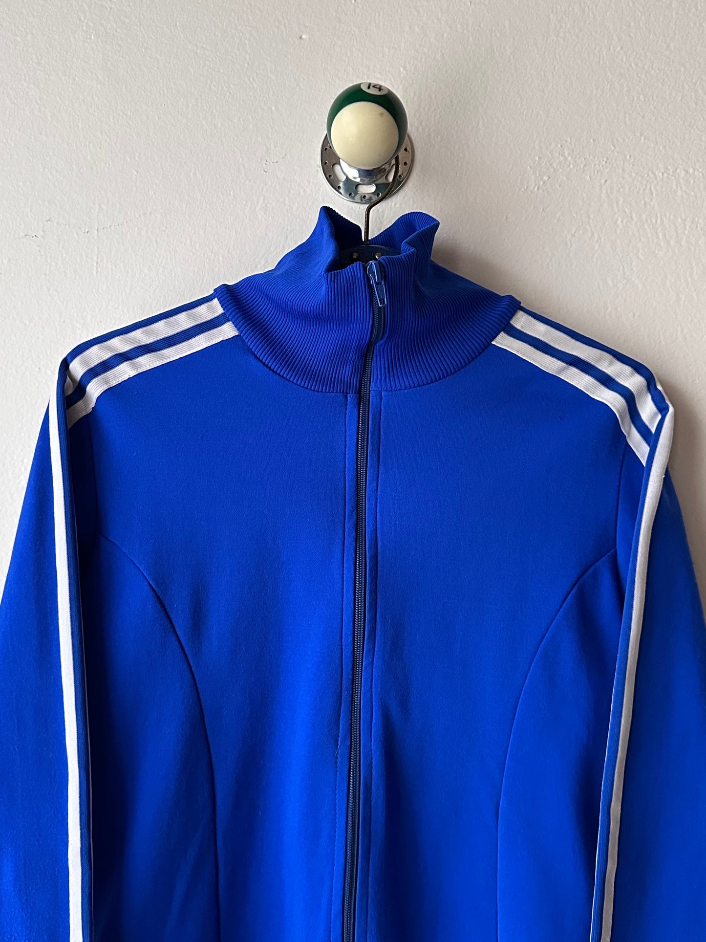 1970's Adidas Made in Austria Vintage Jersey Jacket 70's Vivid Blue Antique shop Vintage clothing store Praha Prague Showroom Appointment Toto totototrip プラハ 古着屋 古着 アディダス ジャージ 70年代 ヴィンテージ ユーロ古着 ヨーロッパ古着