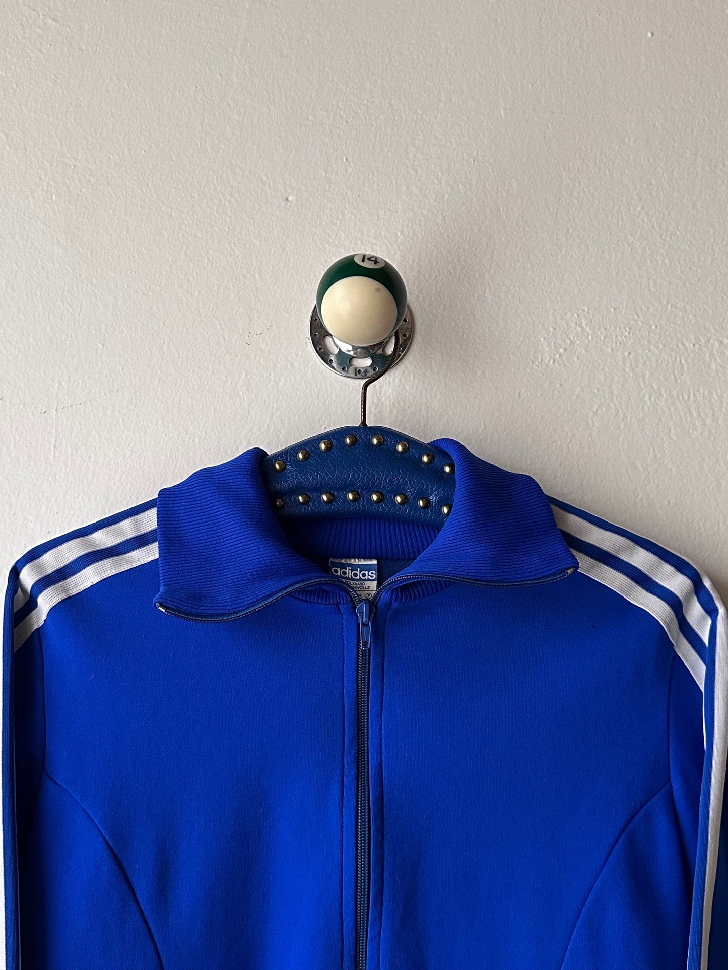 1970's Adidas Made in Austria Vintage Jersey Jacket 70's Vivid Blue Antique shop Vintage clothing store Praha Prague Showroom Appointment Toto totototrip プラハ 古着屋 古着 アディダス ジャージ 70年代 ヴィンテージ ユーロ古着 ヨーロッパ古着