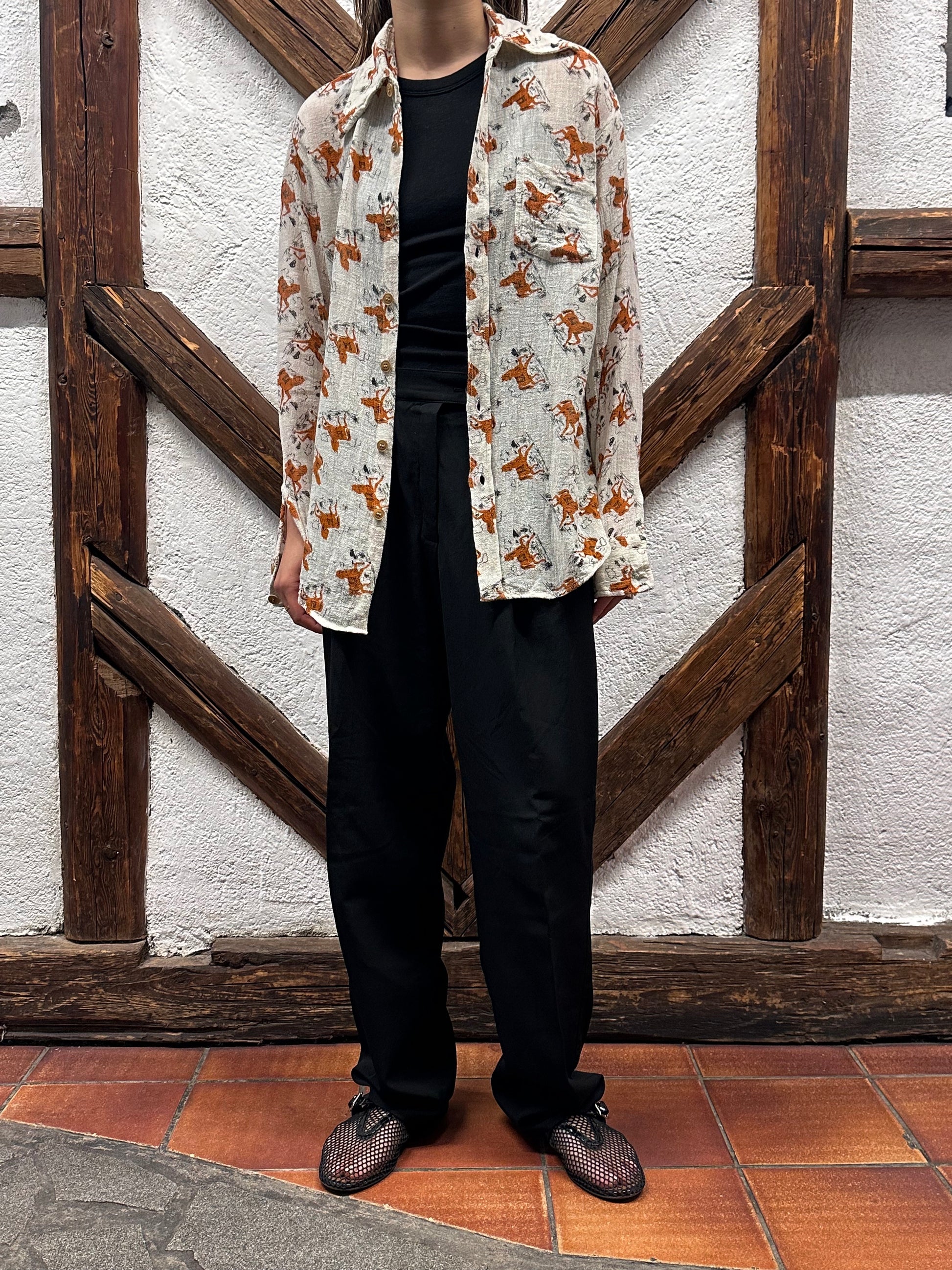 70's 70年代 Shirt Toto Praha Vintage clothing store Antique shop Prague 古着屋 アンティークショップ プラハ ユーロ古着  ヨーロッパ古着 古着卸 