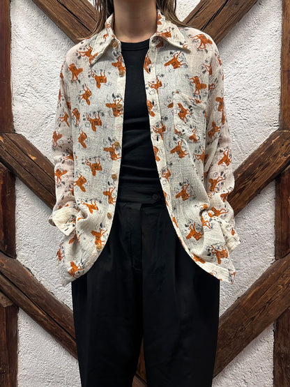 70's 70年代 Shirt Toto Praha Vintage clothing store Antique shop Prague 古着屋 アンティークショップ プラハ ユーロ古着  ヨーロッパ古着 古着卸 