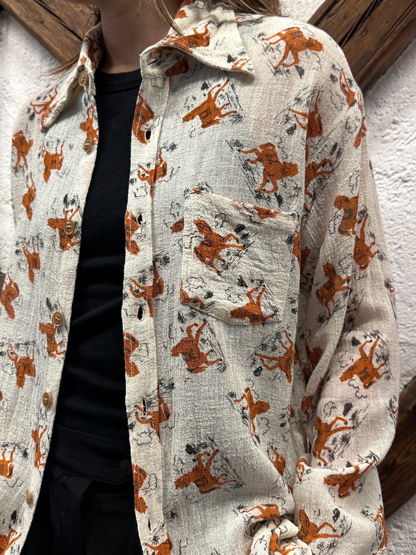 70's 70年代 Shirt Toto Praha Vintage clothing store Antique shop Prague 古着屋 アンティークショップ プラハ ユーロ古着  ヨーロッパ古着 古着卸 