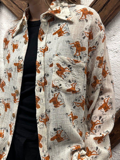 70's 70年代 Shirt Toto Praha Vintage clothing store Antique shop Prague 古着屋 アンティークショップ プラハ ユーロ古着  ヨーロッパ古着 古着卸 