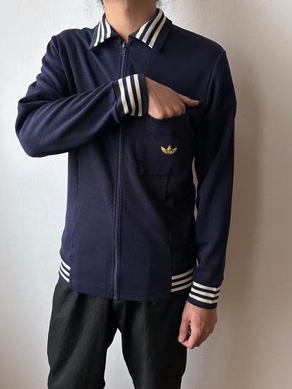 1970's Adidas Schwahn jacket 70年代 アディダス Navy 紺色 Made in West germany 西ドイツ製 Toto Praha Vintage clothing store Antique shop Prague 古着屋 アンティークショップ プラハ ユーロ古着  ヨーロッパ古着 古着卸 showroom ショールーム 予約制