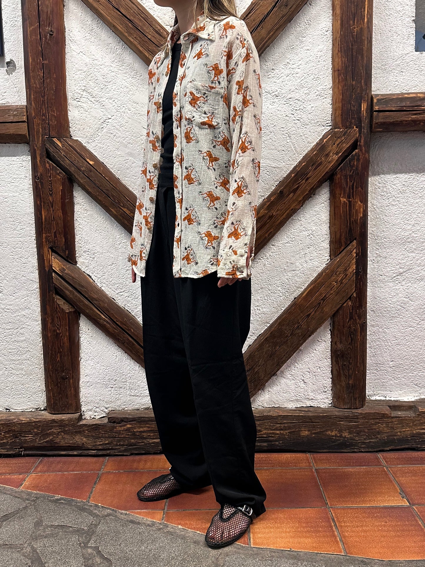 70's 70年代 Shirt Toto Praha Vintage clothing store Antique shop Prague 古着屋 アンティークショップ プラハ ユーロ古着  ヨーロッパ古着 古着卸 