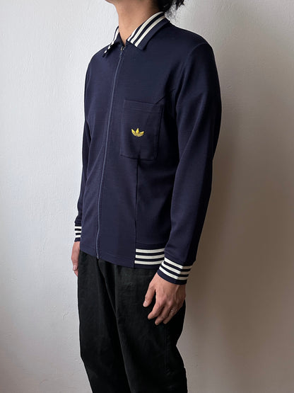 1970's Adidas Schwahn jacket 70年代 アディダス Navy 紺色 Made in West germany 西ドイツ製 Toto Praha Vintage clothing store Antique shop Prague 古着屋 アンティークショップ プラハ ユーロ古着  ヨーロッパ古着 古着卸 showroom ショールーム 予約制